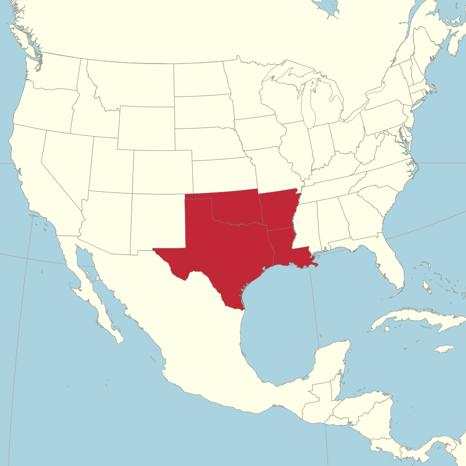 USA Western South Central States